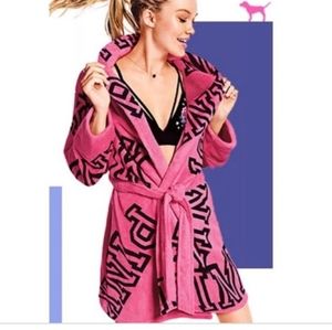 Victoria Secret PINK logo bathrobe